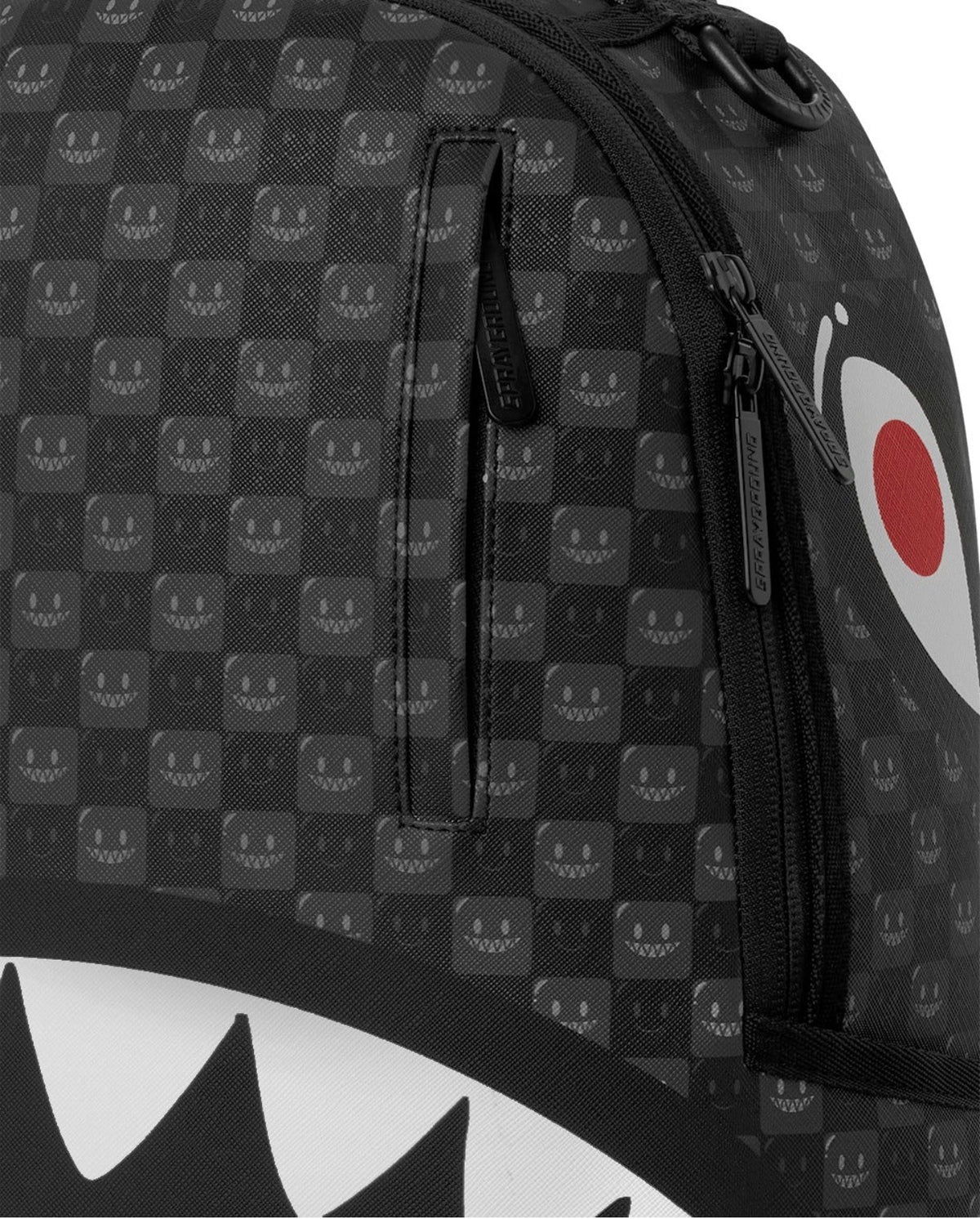 SPRAYGROUND SHARKS IN PARIS WTF BUBBLY BLACK CHECK BACKPACK