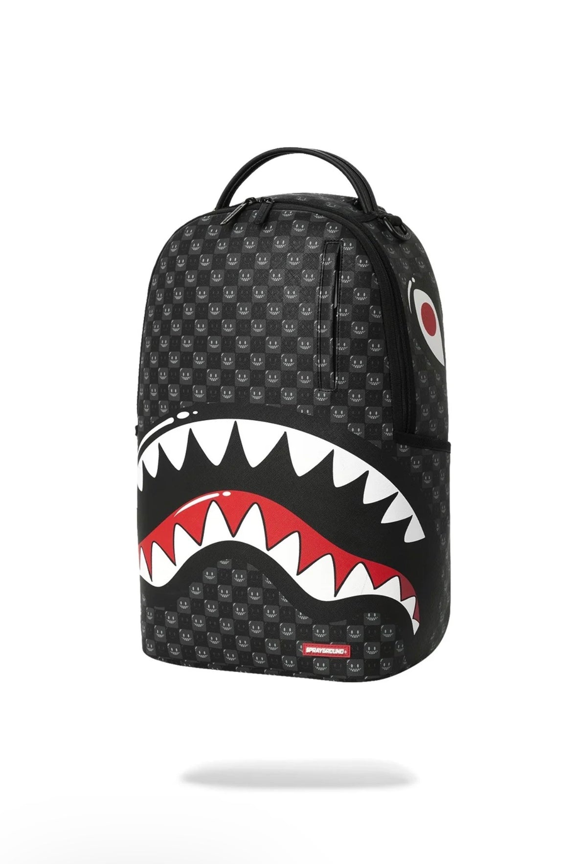 SPRAYGROUND SHARKS IN PARIS WTF BUBBLY BLACK CHECK BACKPACK