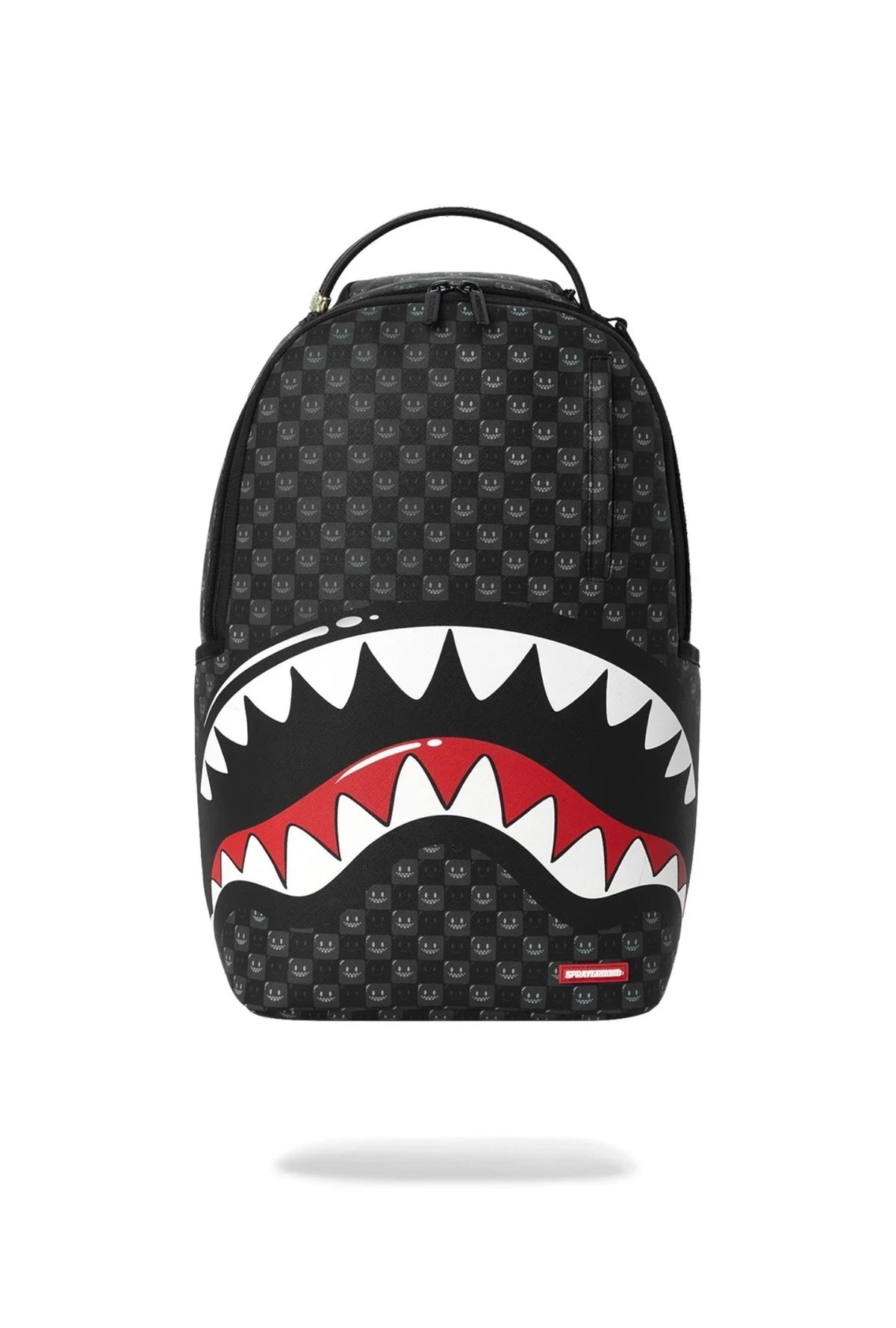 SPRAYGROUND SHARKS IN PARIS WTF BUBBLY BLACK CHECK BACKPACK