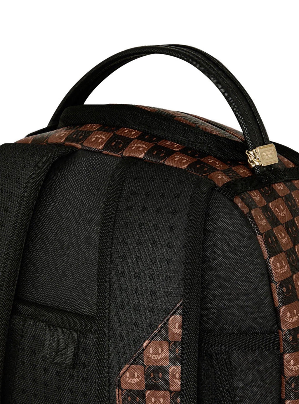 SPRAYGROUND SHARKS IN PARIS WTF BUBBLE BROWN CHECK BACKPACK