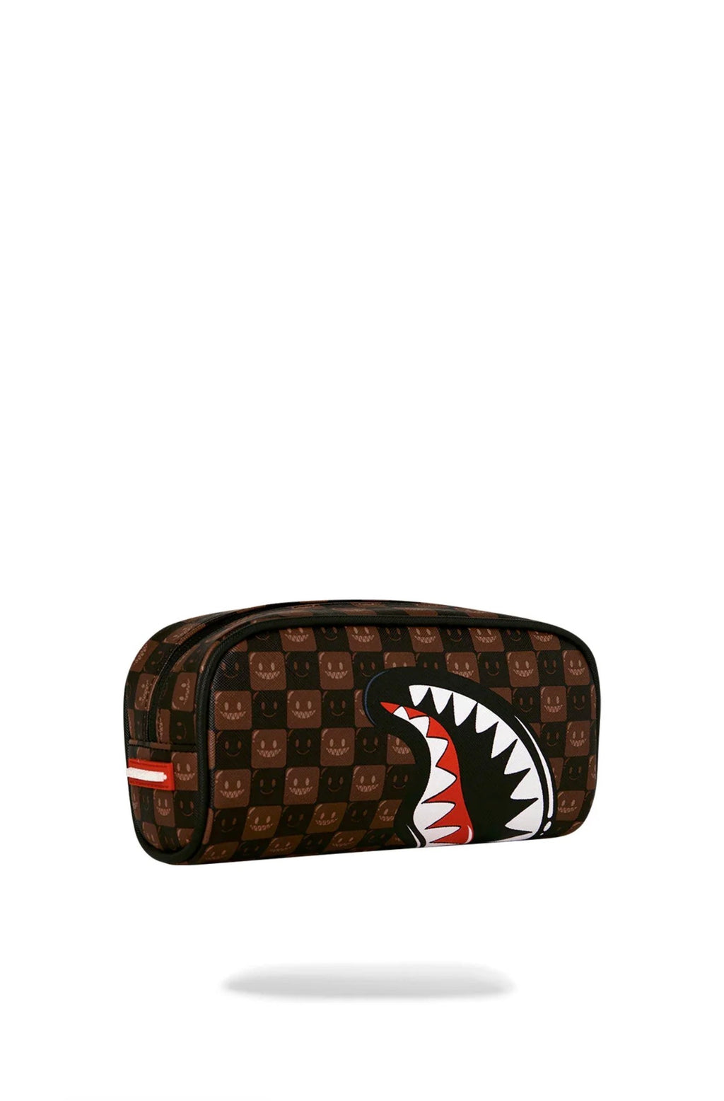SPRAYGROUND SHARKS IN PARIS WTF BUBBLE BROWN CHECK POUCH