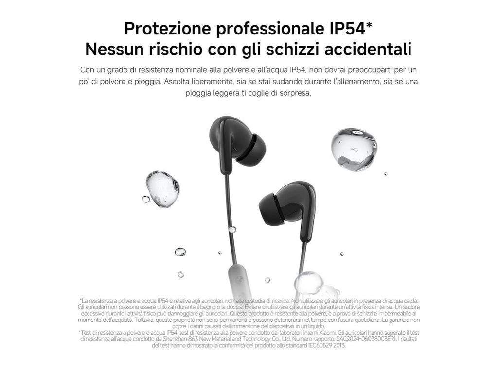 XIAOMI Auricolari Type-C, Cuffie, suono di alta qualità con driver da 12.4mm, microfono HD, sensazione comoda con design ergonomico, controllo a tre bottoni sul cavo, IP54, Blanco