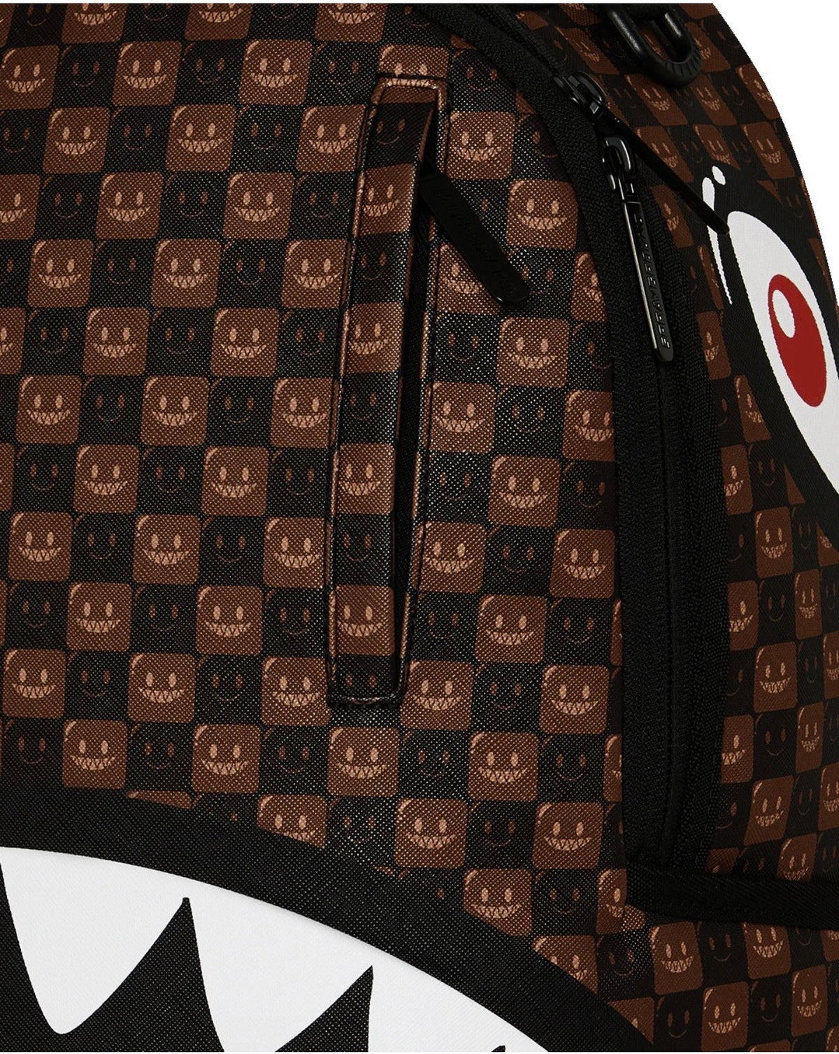 SPRAYGROUND SHARKS IN PARIS WTF BUBBLE BROWN CHECK BACKPACK
