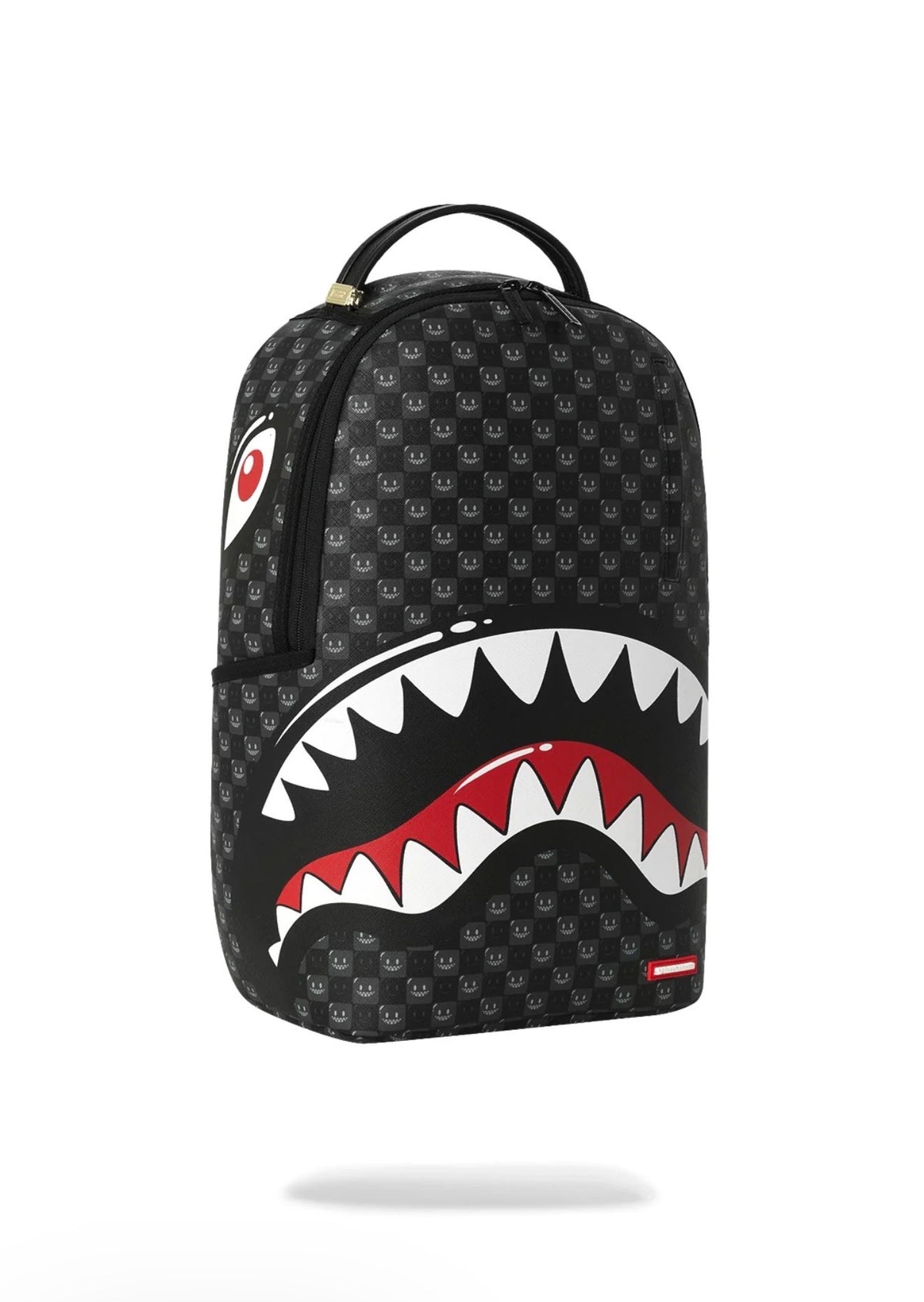 SPRAYGROUND SHARKS IN PARIS WTF BUBBLY BLACK CHECK BACKPACK