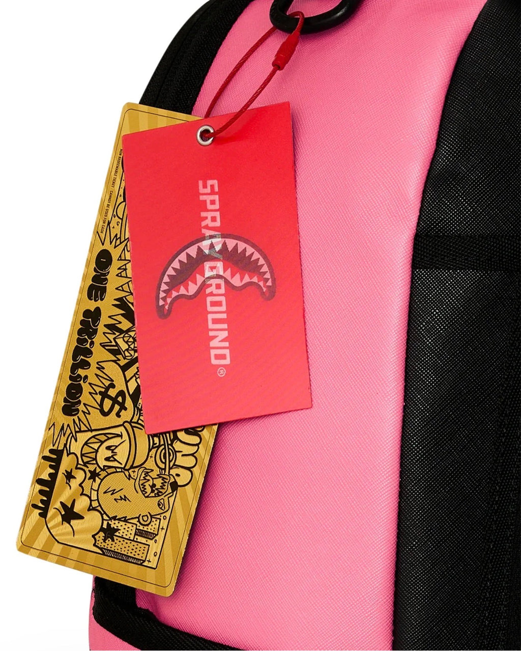 SPRAYGROUND SHARK CENTRAL PINK EMBROIDERED SHARK BACKPACK