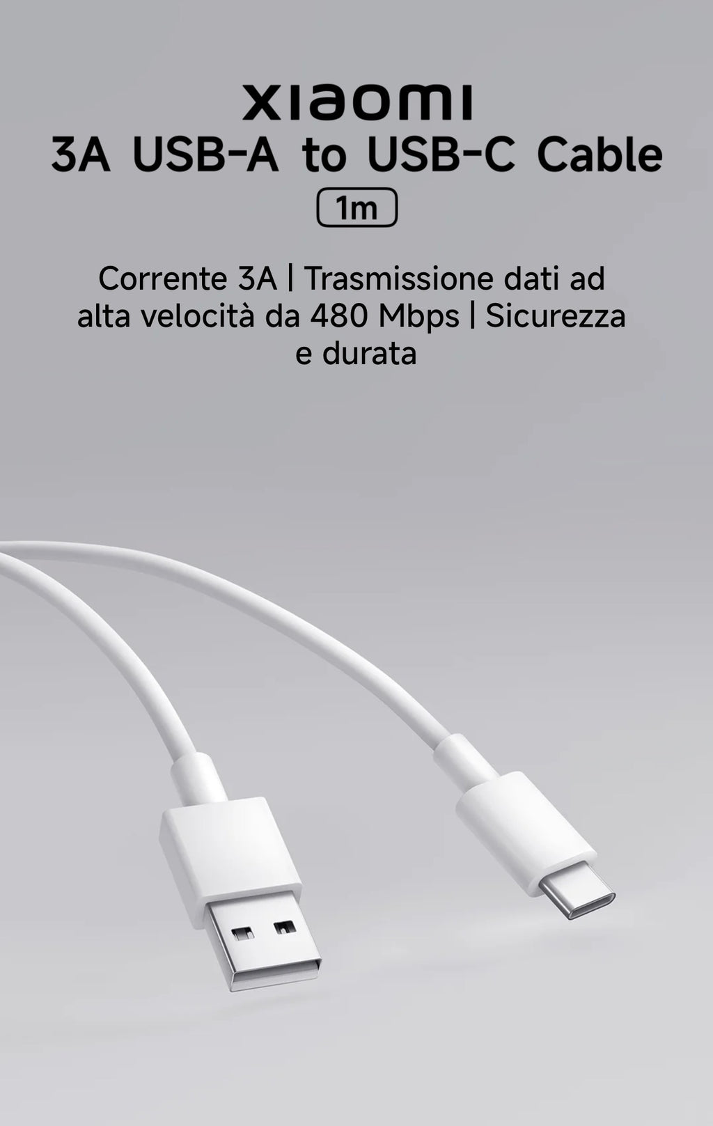 Xiaomi 3A USB-A To USB-C Cable 1m