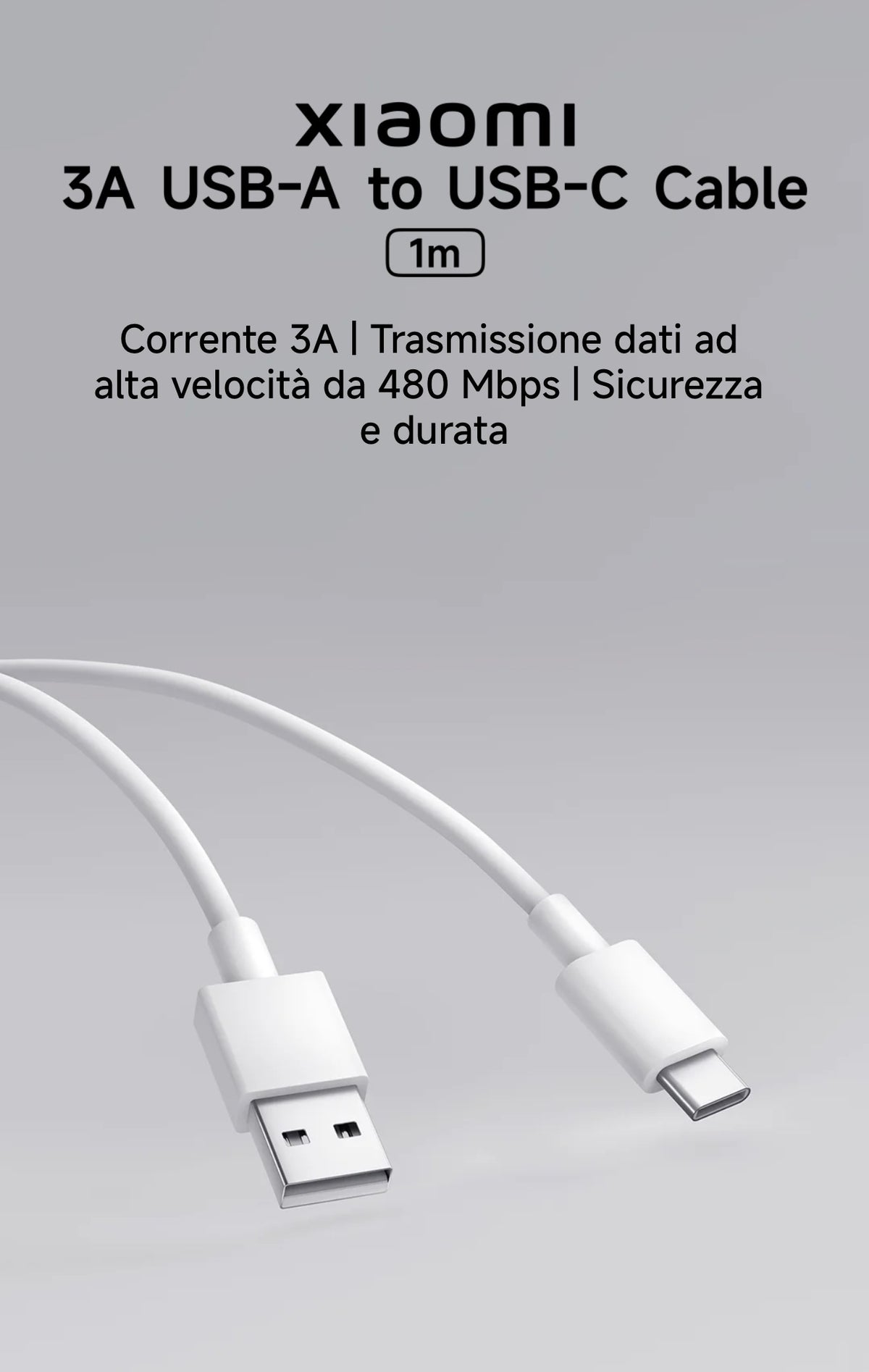 Xiaomi 3A USB-A To USB-C Cable 1m