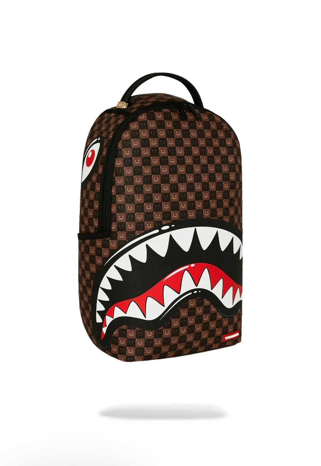 SPRAYGROUND SHARKS IN PARIS WTF BUBBLE BROWN CHECK BACKPACK