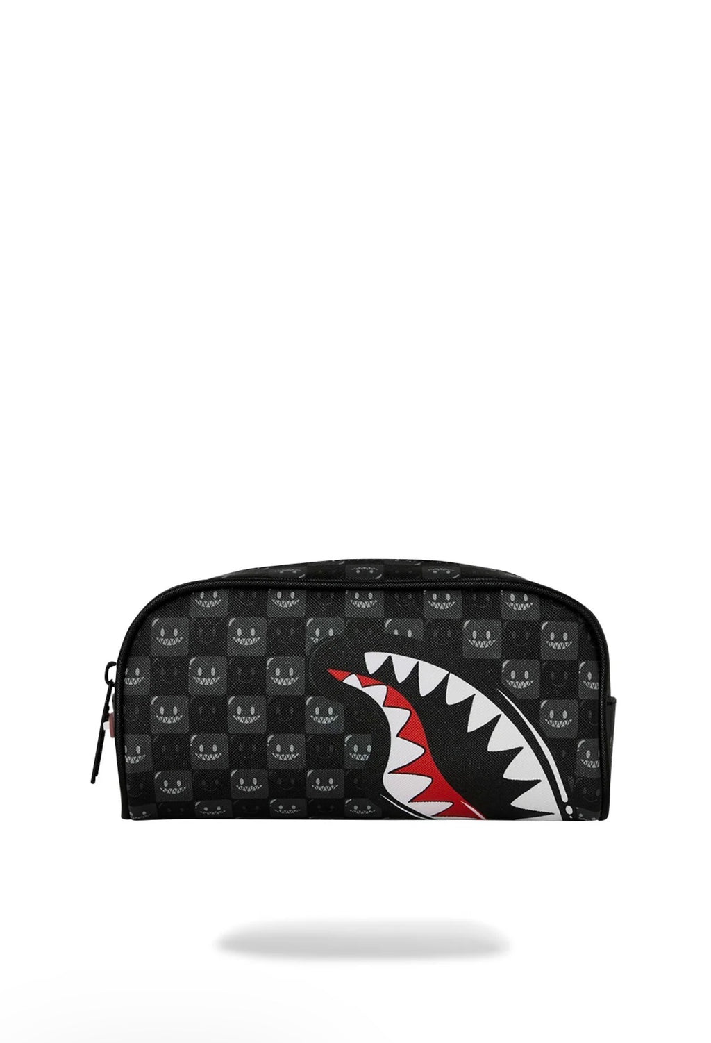 SPRAYGROUND SHARKS IN PARIS WTF BUBBLY BLACK CHECK POUCH