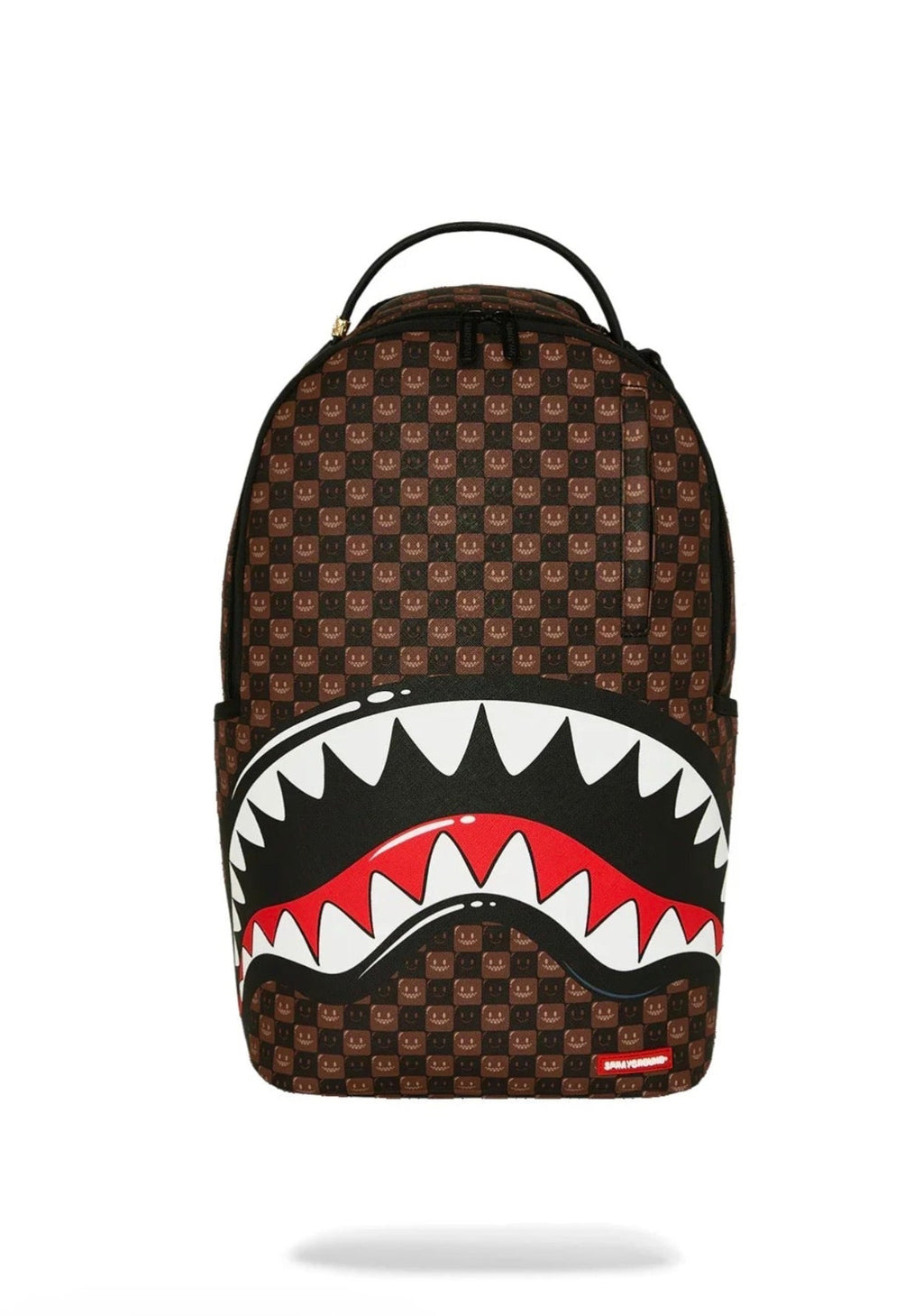 SPRAYGROUND SHARKS IN PARIS WTF BUBBLE BROWN CHECK BACKPACK