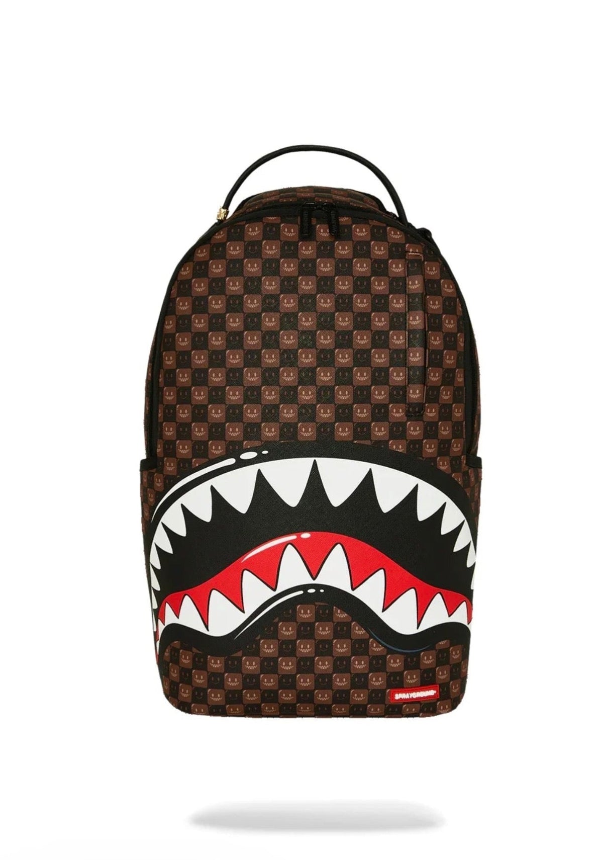 SPRAYGROUND SHARKS IN PARIS WTF BUBBLE BROWN CHECK BACKPACK