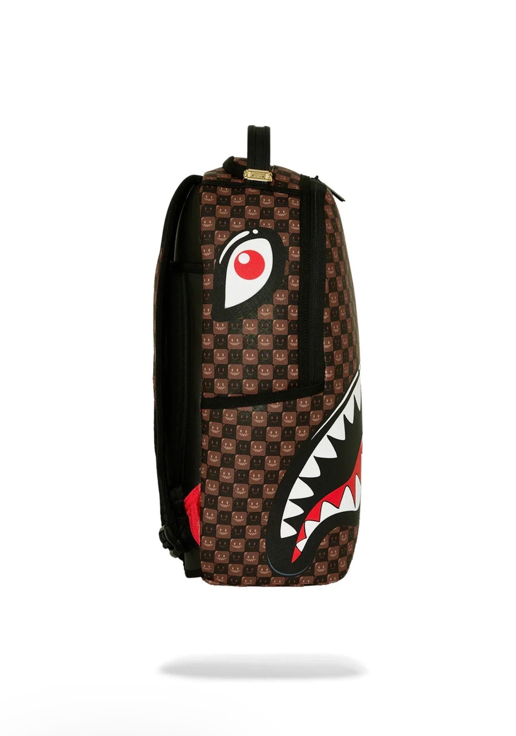 SPRAYGROUND SHARKS IN PARIS WTF BUBBLE BROWN CHECK BACKPACK