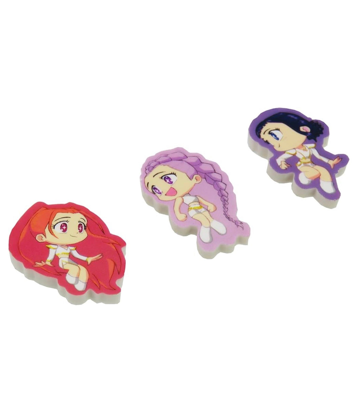 K-Pop Demon Hunters - Set di 3 penne gel cancellabili con licenza ufficiale Anime K Pop, penne a inchiostro cancellabili retrattili per scuola, studio, ufficio, accessori da scrivania, regalo per fan