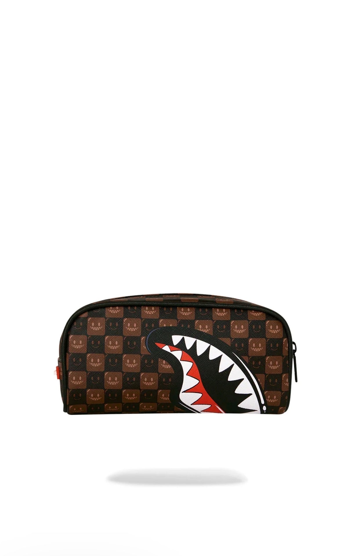 SPRAYGROUND SHARKS IN PARIS WTF BUBBLE BROWN CHECK POUCH