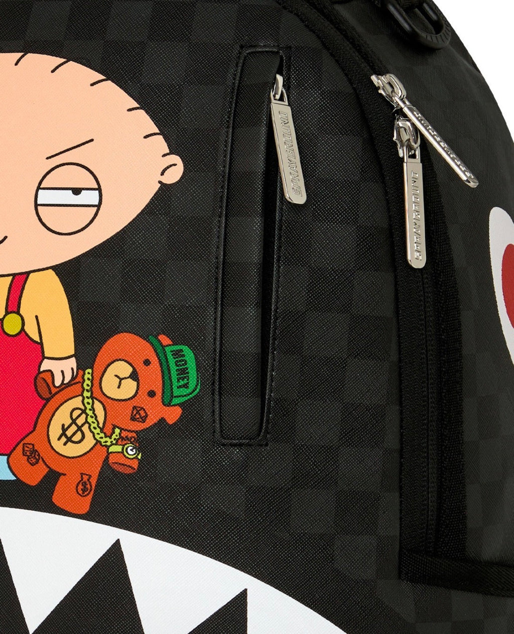 SPRAYGROUND
 FAMILY GUY STEWIE HOLDING BEAR KEYCHAIN BACKPACK