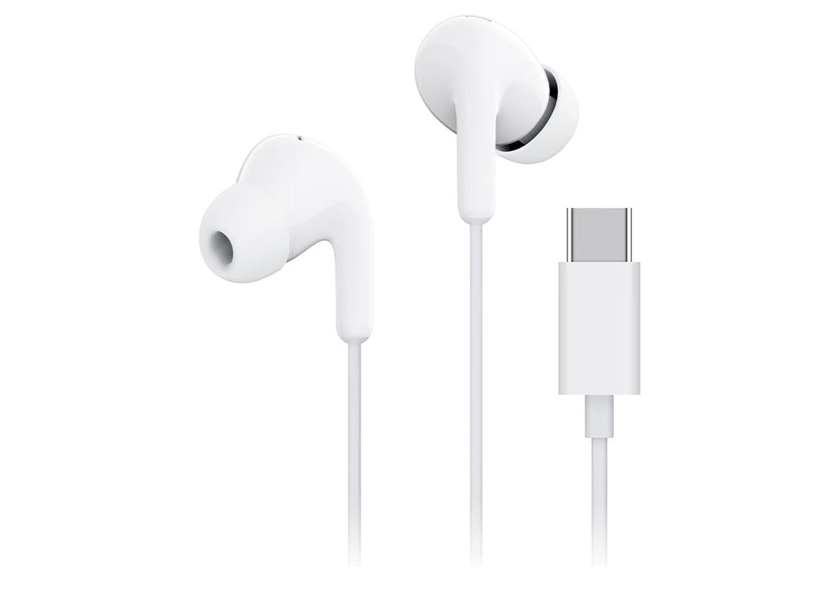 XIAOMI Auricolari Type-C, Cuffie, suono di alta qualità con driver da 12.4mm, microfono HD, sensazione comoda con design ergonomico, controllo a tre bottoni sul cavo, IP54, Blanco