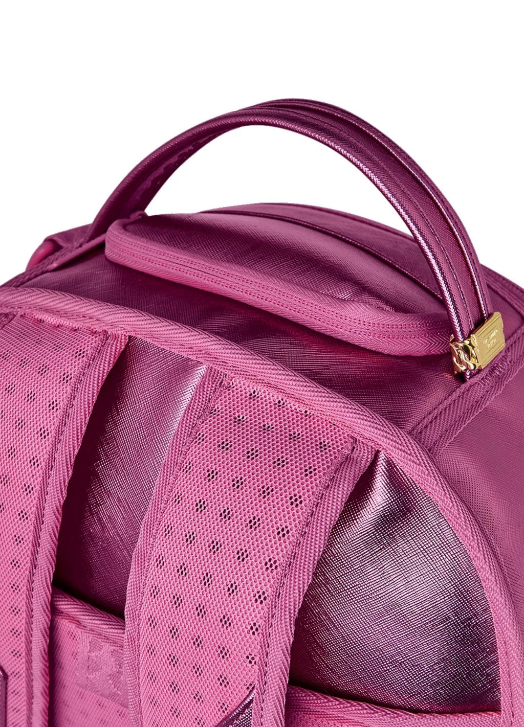 SPRAYGROUND METALLIC PINK METALLIC DRIP BACKPACK