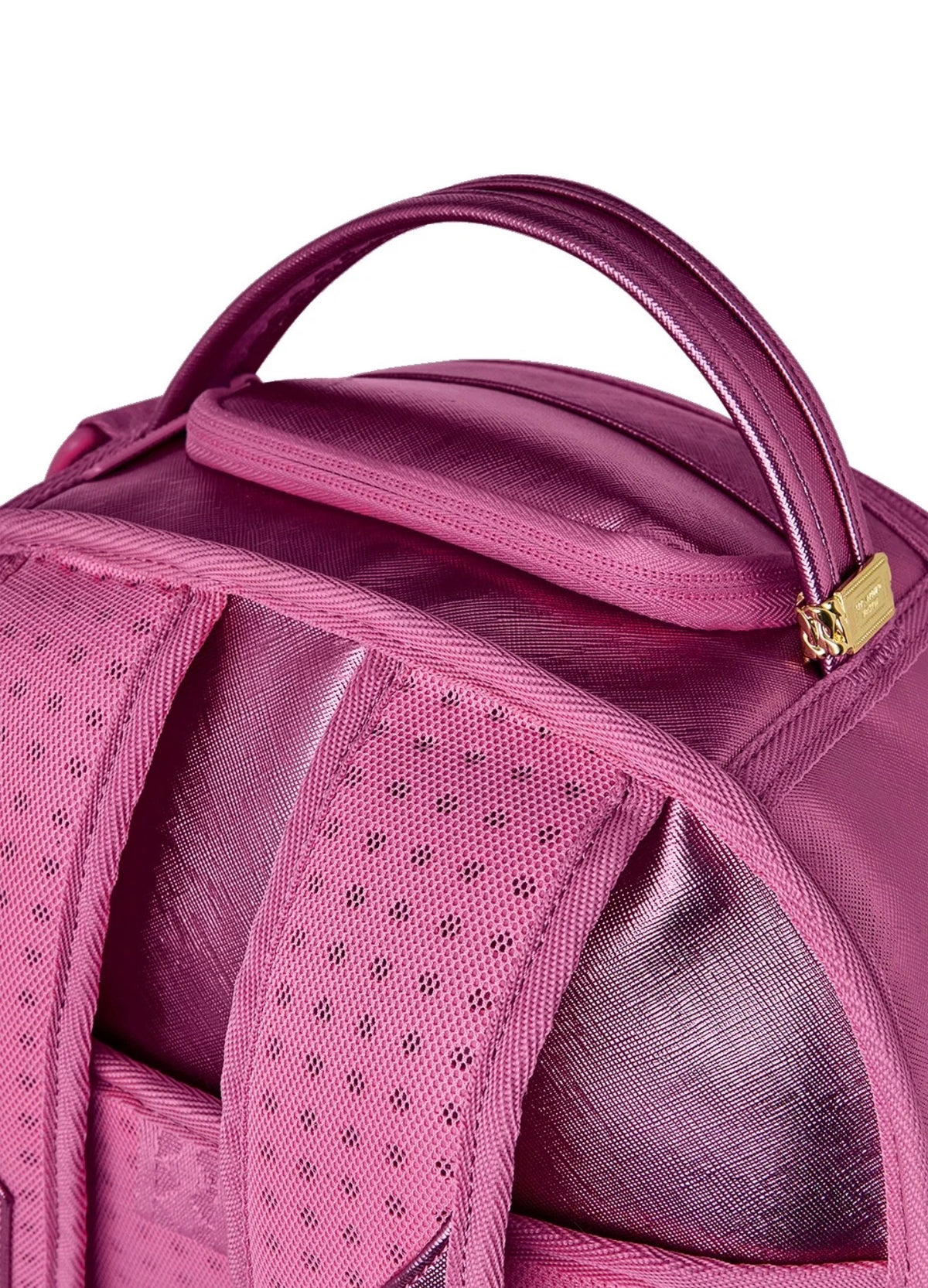 SPRAYGROUND METALLIC PINK METALLIC DRIP BACKPACK