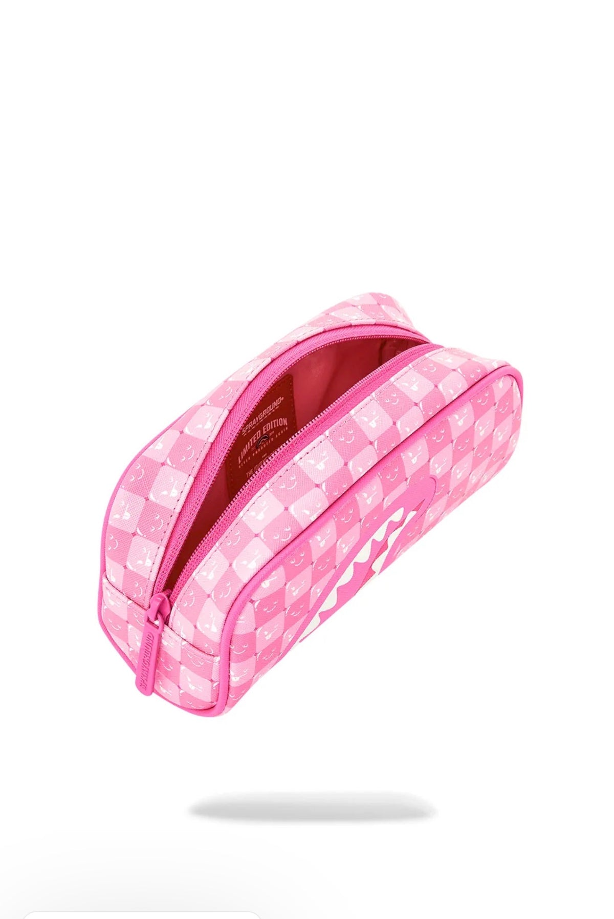 SPRAYGROUND PINK NEW CHECK FACES POUCH