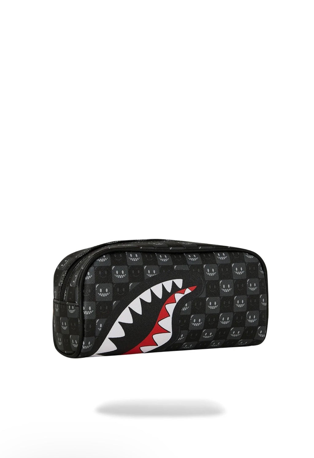 SPRAYGROUND SHARKS IN PARIS WTF BUBBLY BLACK CHECK POUCH