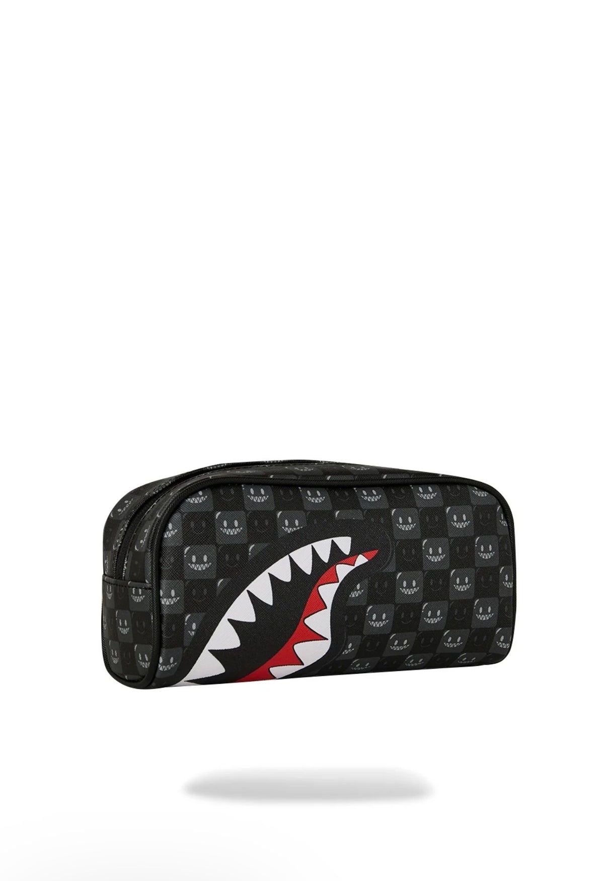 SPRAYGROUND SHARKS IN PARIS WTF BUBBLY BLACK CHECK POUCH