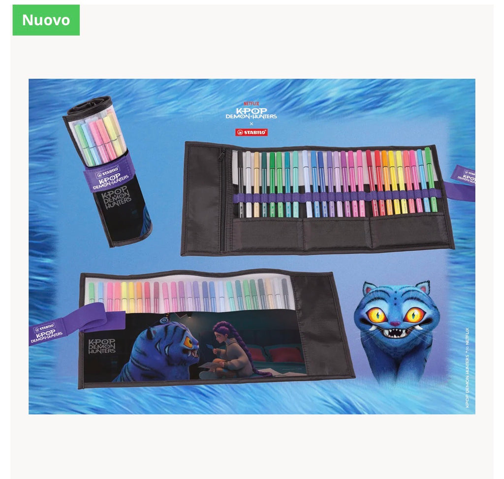 STABILO Pen 68 KPop Demon Hunters
Rollerset STABILO Pen 68 da 25 pennarelli