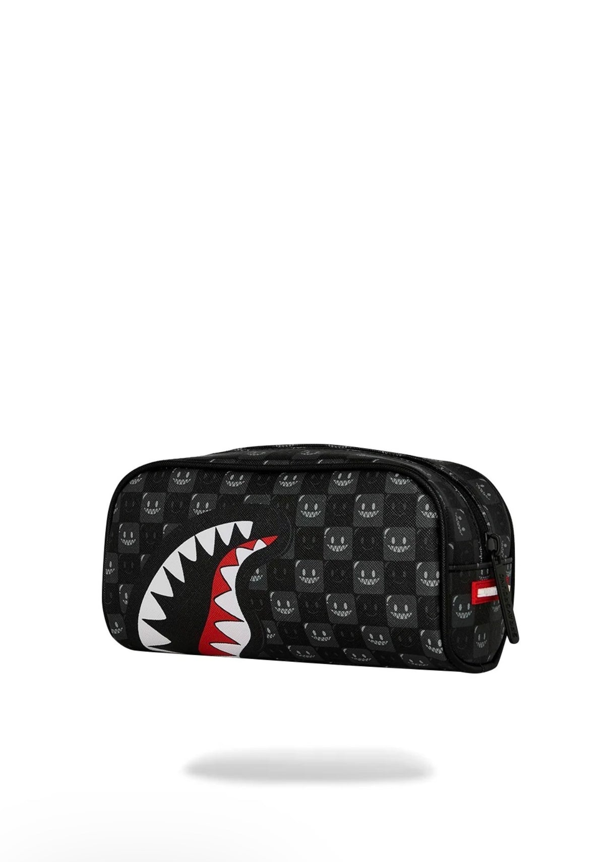 SPRAYGROUND SHARKS IN PARIS WTF BUBBLY BLACK CHECK POUCH