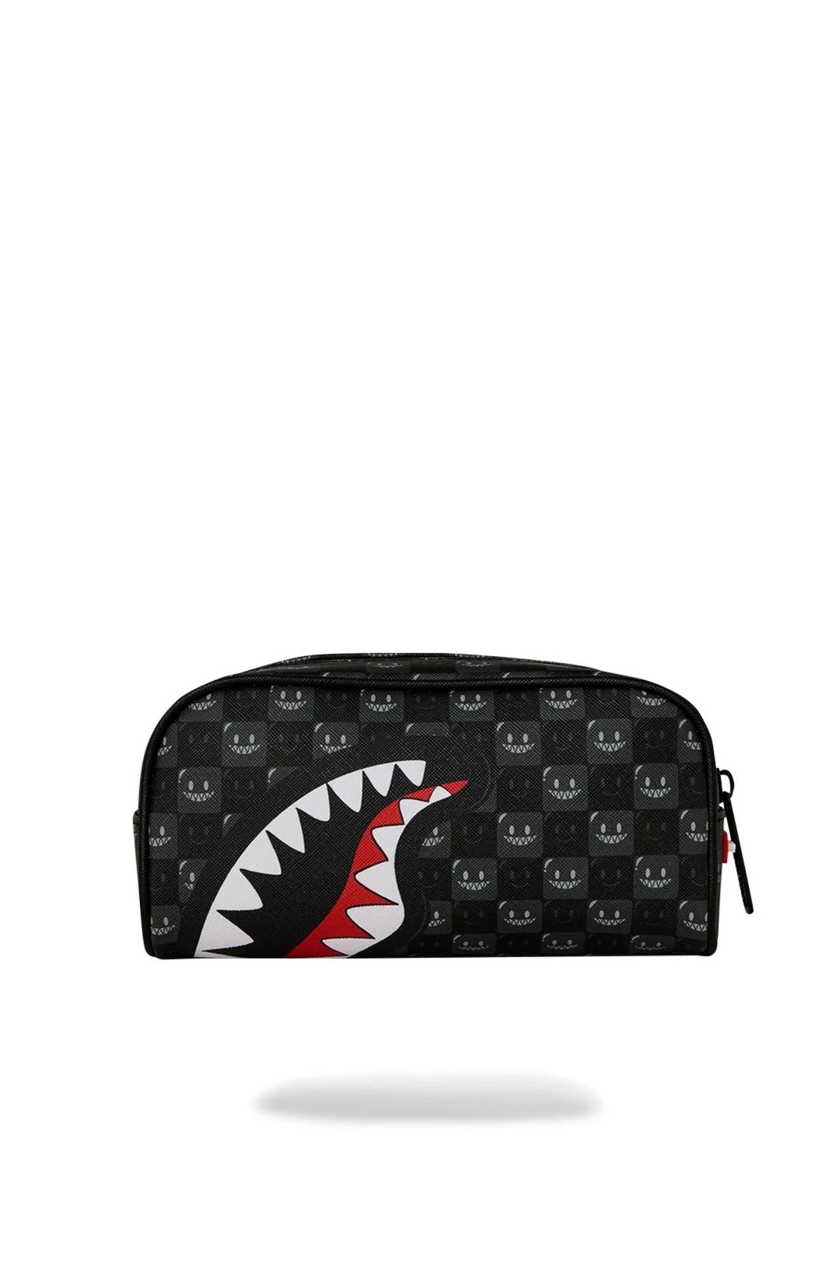 SPRAYGROUND SHARKS IN PARIS WTF BUBBLY BLACK CHECK POUCH