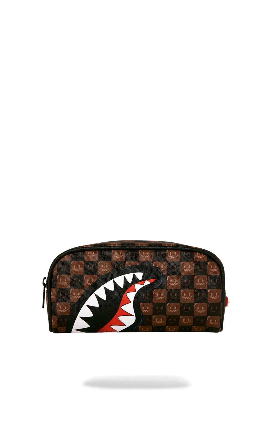 SPRAYGROUND SHARKS IN PARIS WTF BUBBLE BROWN CHECK POUCH