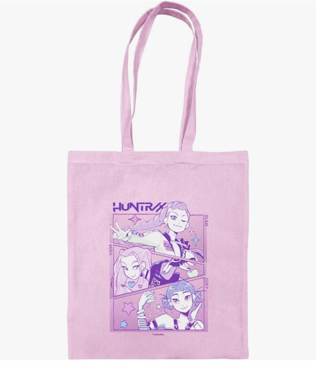 K-POP DEMON HUNTERS (KEY ART) PINK TOTE BAG – Riutilizzabile Eco-Friendly